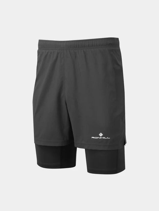 Ronhill Running Shorts Men's Core Twin 5Inches Short Performance & Comfort - Black