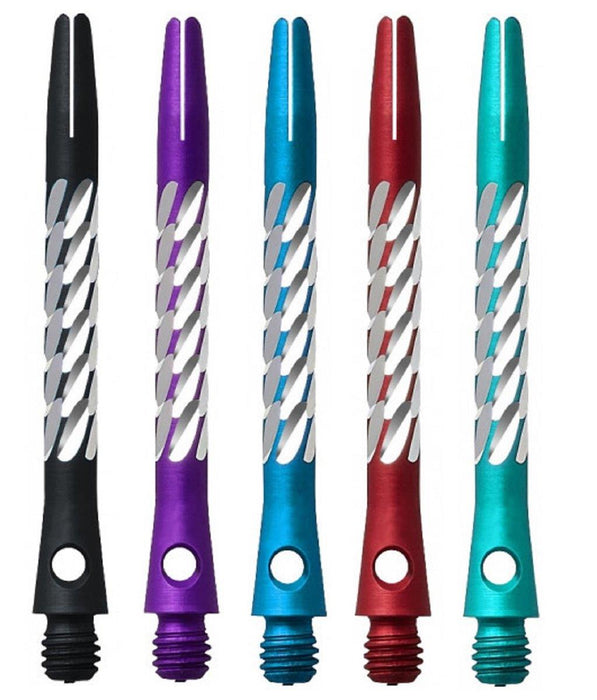 Unicorn Aluminium Dart Shafts Diamond Cut Strong Grip Blue/Black/Green/Purple