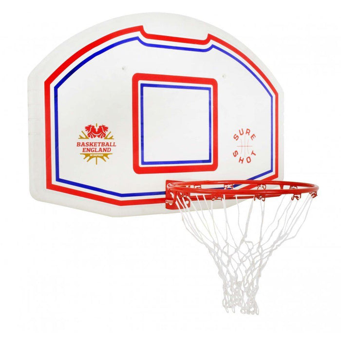 Sure Shot Basketball 506 EB Backboard & Ring - England Basketball Logo