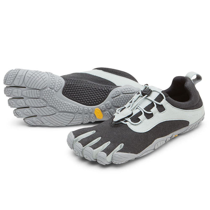 Vibram Womens V-Run Retro Fivefingers Shoes Barefoot Running Trainers Black/Grey