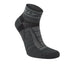 Hilly Trail Quarter Off Road Cushioned Running Socks - Charcoal / BlackHilly