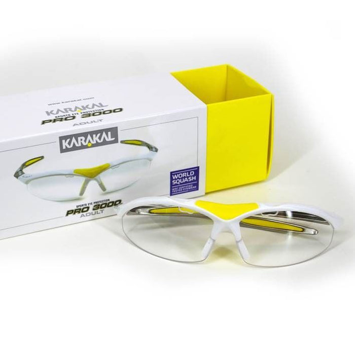 Karakal Adults Pro 3000 Eye Guards - Polycarbonate - Anti Fog Lens Protection