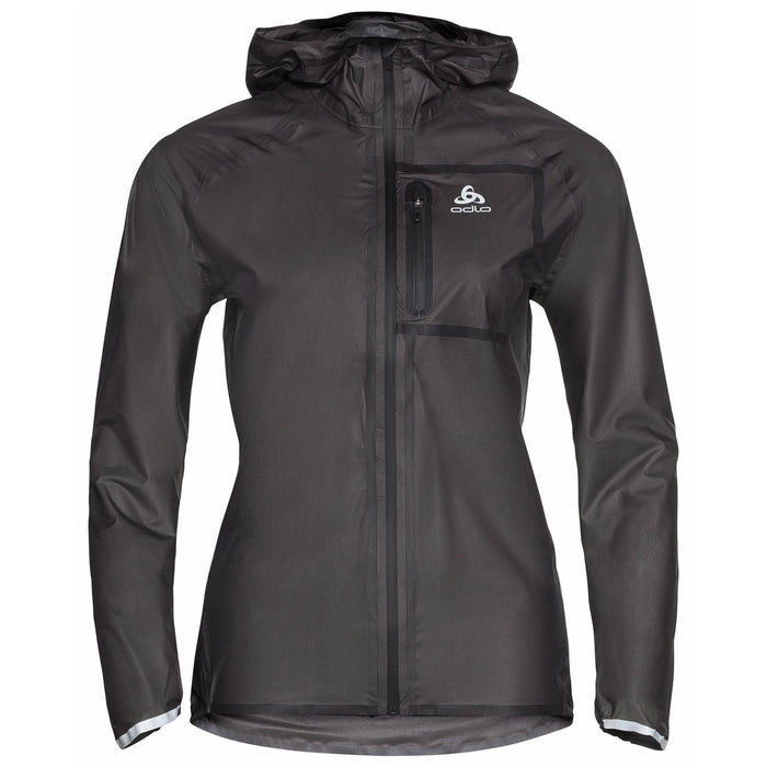 Odlo Zeroweight Women's Running Jacket in Black - Dual Dry Waterproof Tech
