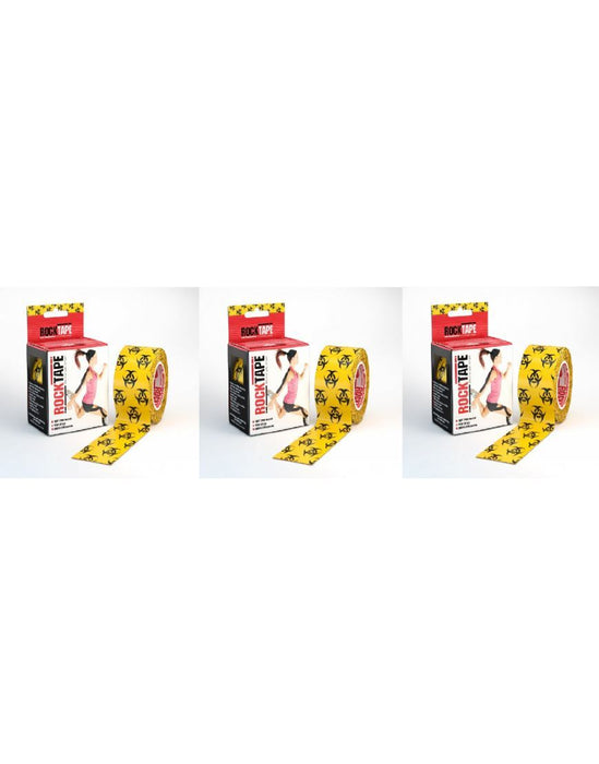 Rocktape Strong Adhesive Kinesiology Tape Patterned Rolls x 3