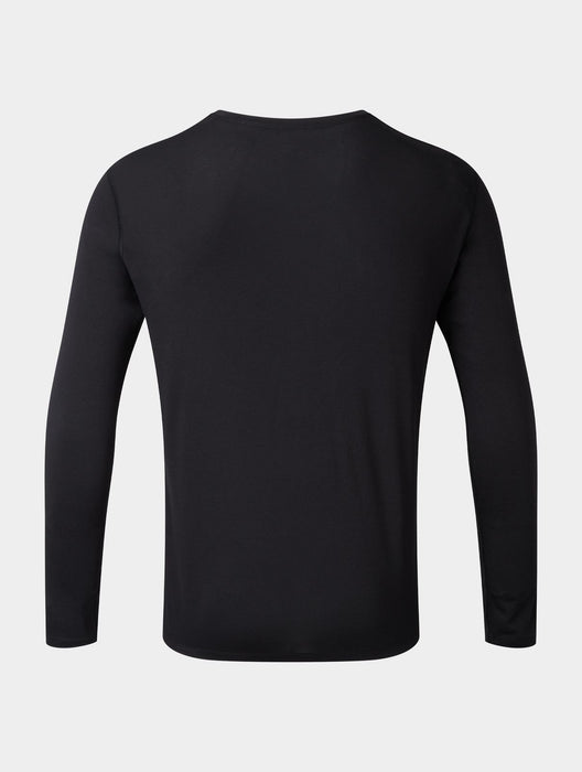 Ronhill Mens Core L/S Training Running Top Lightweight Fast Dry - Black / White