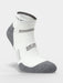 Hilly Unisex Supreme Quarter Cushioned Sports Running Socks - White / Grey MarlHilly