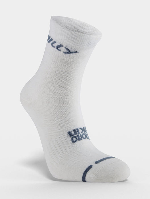 Hilly Mens Active Anklet Zero Cushion Sports Running Socks - White / GreyFITNESS360