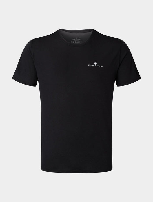 Ronhill Mens Core S/S Training T-Shirt Lightweight & Fast Dry - Black / White