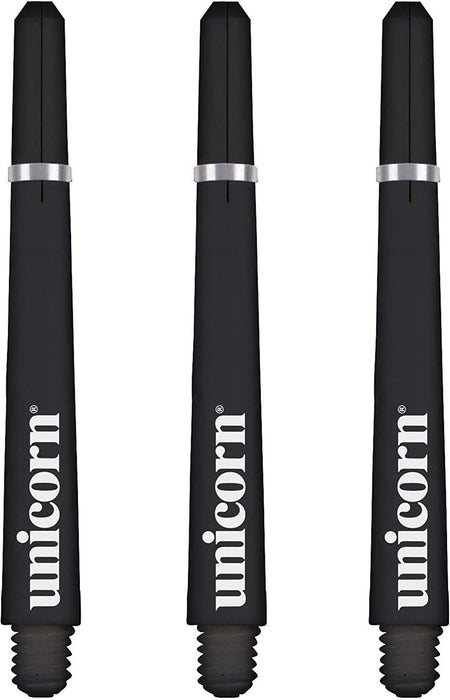 Unicorn Gripper 4 Shafts Set Polycarbonate Dart Stems Solid Ring Grip - Black