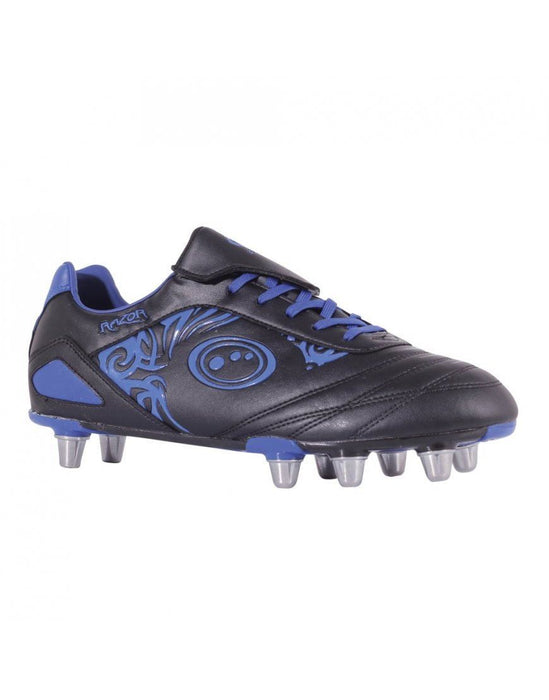Optimum Sports Razor Junior Boots Rugby & Football Black/Blue *sale*