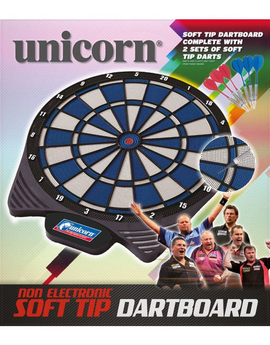 Unicorn Darts 79596 Non Electronic Soft Tip 8 Player Dartboard Darts Set