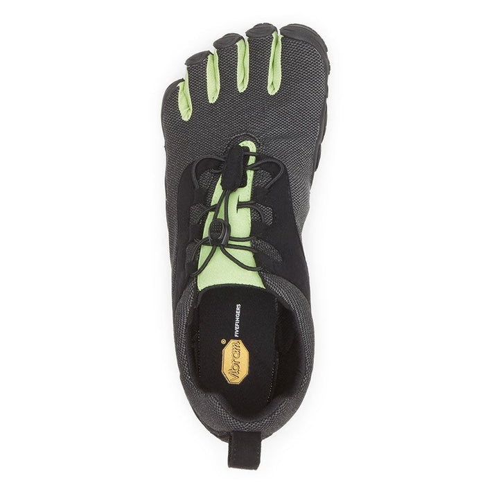 Vibram Womens V-Run Retro Fivefingers Shoes Barefoot Running Trainer Black/Green
