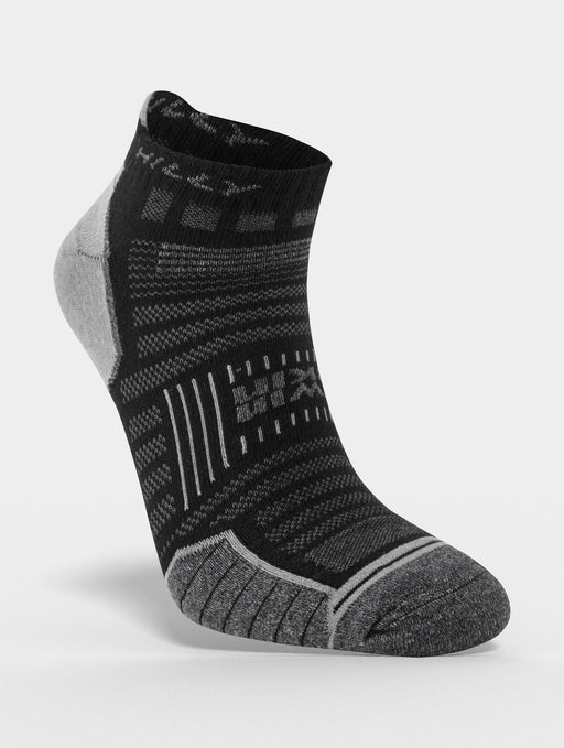 Hilly Unisex Twin Skin Socklet Sports Running Socks - Black / Grey MarlHilly