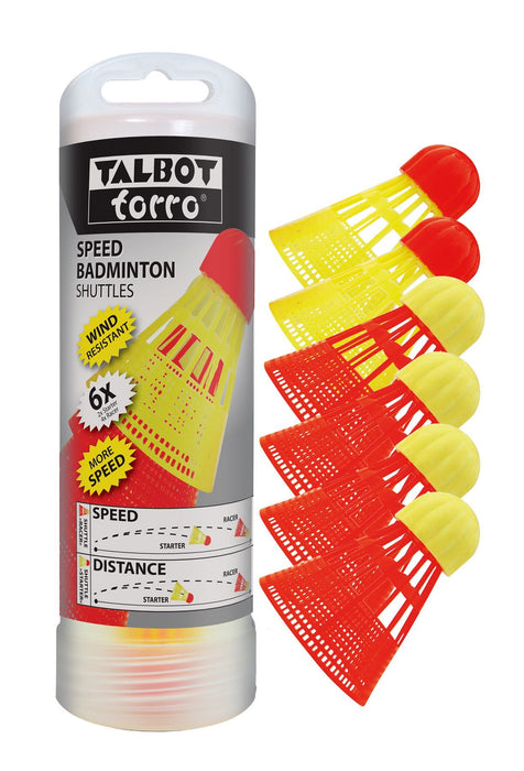 Talbot Torro Badminton Tech 350 Medium Nylon Shuttlecocks - White / Blue - 3 pcsTalbot-Torro