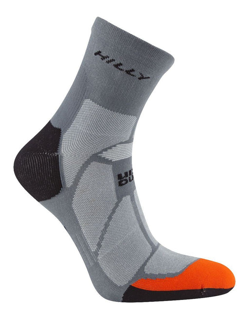 Hilly Marathon Fresh Anklet Unisex Sports Running Socks - Granite / OrangeHilly