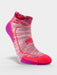 Hilly Womens Active Socklet Sports Running Socks - Hot Coral / Grape JuiceHilly