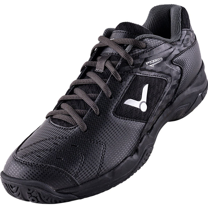 Victor Badminton Shoes P9200TD C Mesh & PU Leather Footwear - Black