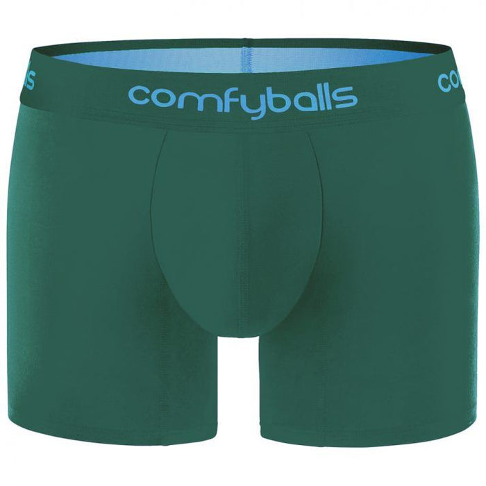 Comfyballs Men's Long Boxer Shorts Fitness Athletic Underwear - Spruce Green