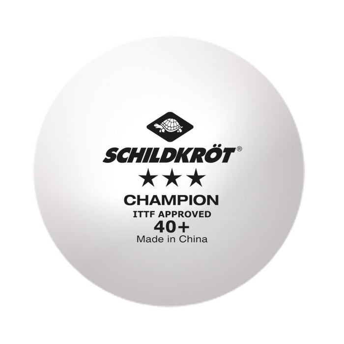 Donic Schildkrot 3 Star Champion ITTF Poly 40+ Table Tennis Ball - White - 3 pcsDonic Schildkrot